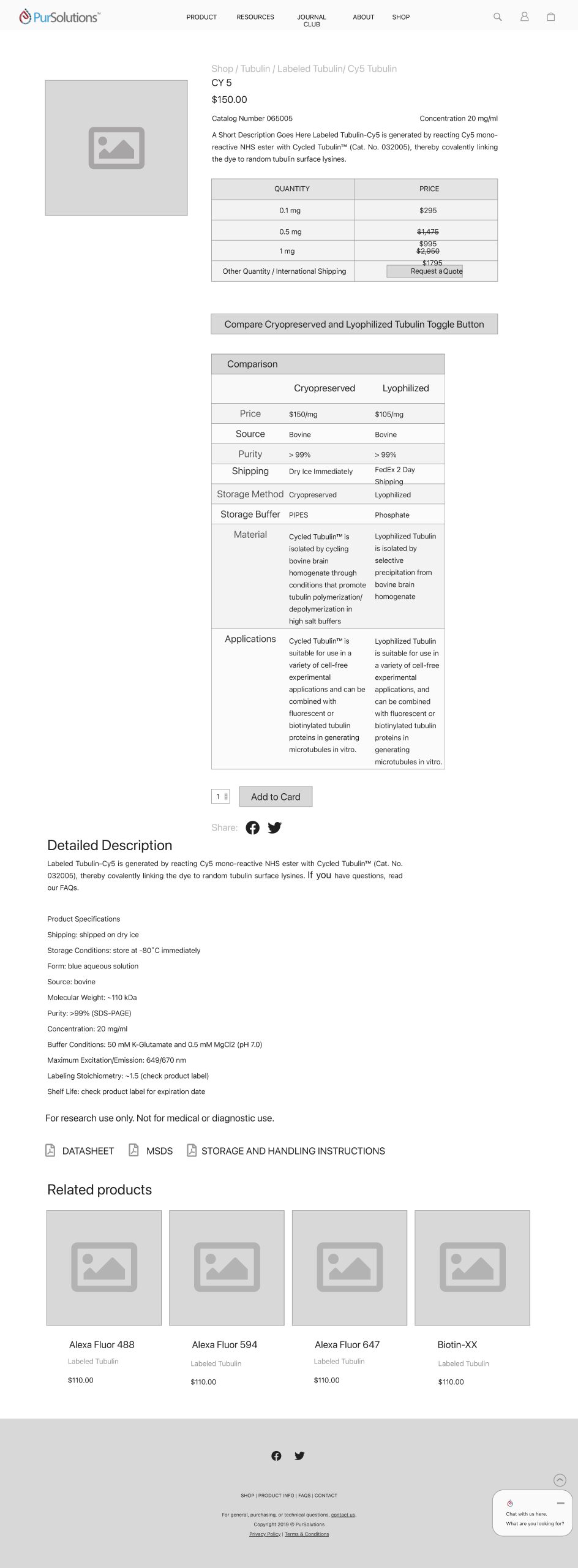 Shop Tubulin: Cy5 Labeled Tubulin